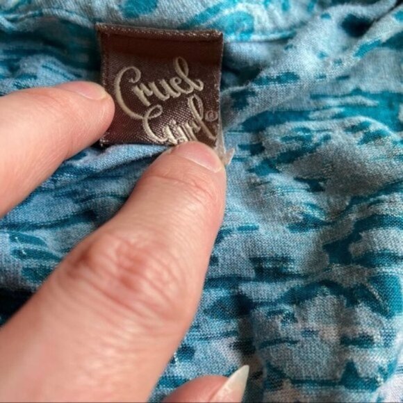 Cruel girl T shirt size medium blue burnout - Picture 3 of 7